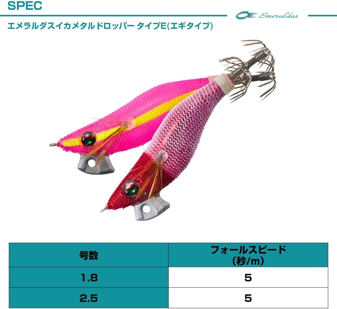 Металлическая капельница для арбуза Daiwa Emerald Watermelon, тип Egi, № 1,8 - 2,5 различных размеров, KM-Came Lazy Green, № 1,8, фото 5