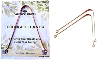 Copper Tongue Cleaner, Tongue Scraper, Tongue Brush, Tongue Polish, Made in India (Pack of 2)