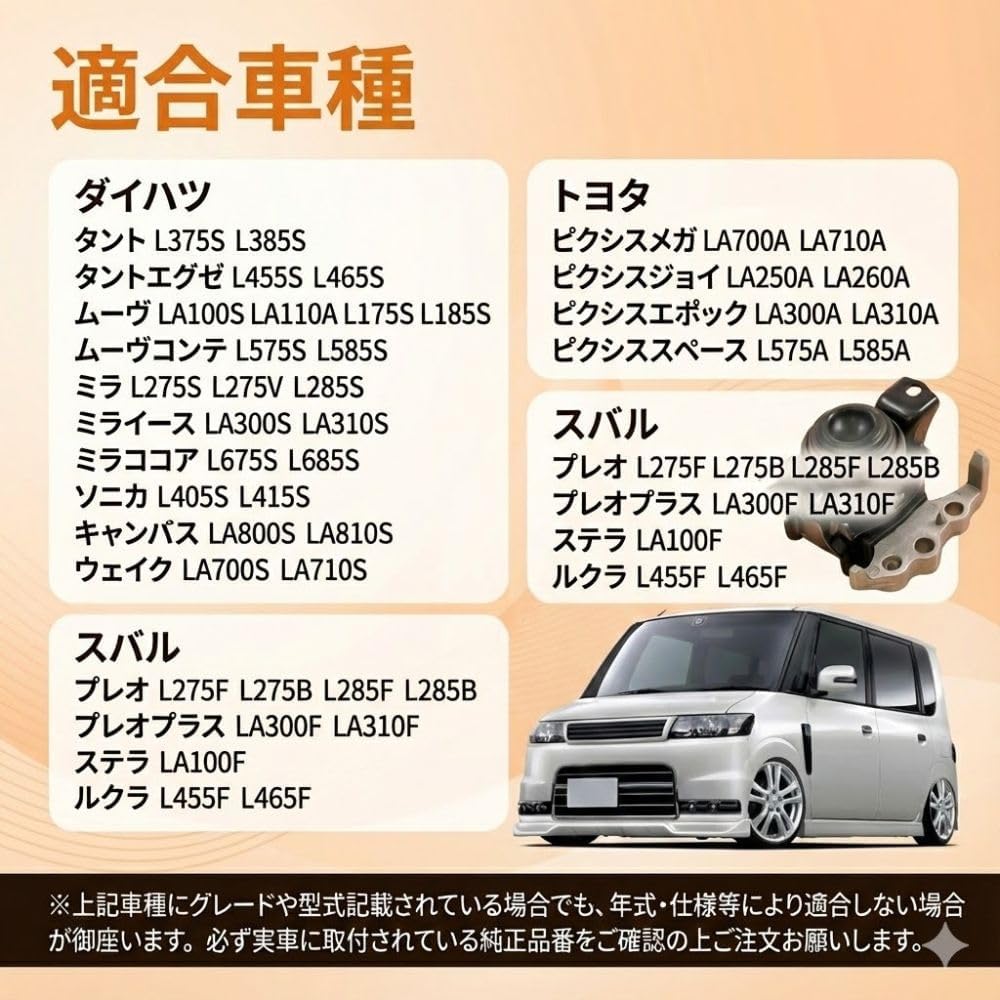 Крепление двигателя Daihatsu справа со стороны водителя 12305-B2210 Внешнее изделие Movutan Mirakontesonica оригинал для замены, фото 4
