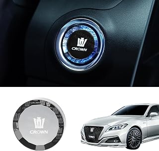 LUMIMAN トヨタ クラウン CROWN 200 210 系 車用 プッシュスタートスイッチ クリスタル エンジンスタートカバー スタートボタンカバー 内装パーツ ドレスアップ 水晶風専用設計 TMIMB-3純正交換 日本語取扱説明書付き (CROWN 210 220 系) [並行輸入品]