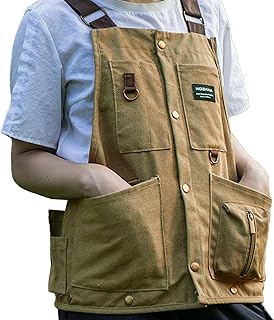 キャンプ用エプロン - ポケット付きアウトドアベスト - 調節可能なガーデンエプロン、トラベルベスト、釣り、狩猟、ハイキング、登山、旅行、写真撮影用 Puchen