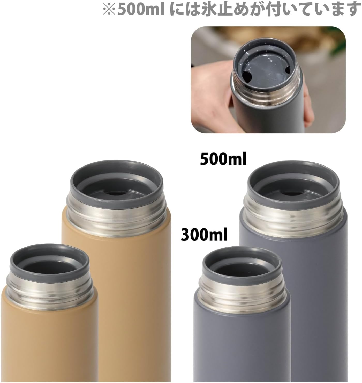 【Эксклюзивный для СЕТИ цвет】Керамическая кофейная бутылка Kyocera CERAMUG Ceramic Coffee Bottle Slim Mug Bottle, 16,9 жидких унций (500 мл), Завинчивающаяся, Внутренняя керамическая обработка, Конструкция с вакуумной изоляцией, Горячая и холодная вода Stormy Grey, 500 мл, фото 4