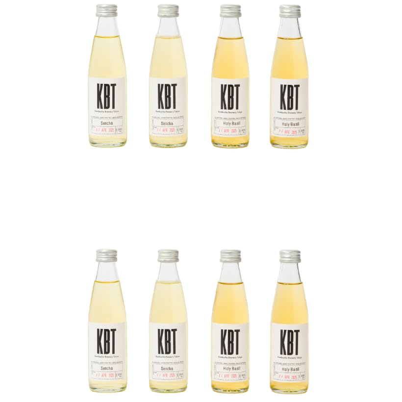 KBT Fermented Beverage Kombucha [KBT] Green Tea / Holy Basil, 6.8 fl oz (200 ml), Set of 8 Bottles, Healthy, Beauty, Intestinal Environment, Immunity, No Additives, Made in Japan