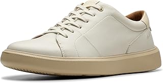 Clarks メンズ ブロディンレース 本革 軽量 歩きやすいスニーカー
