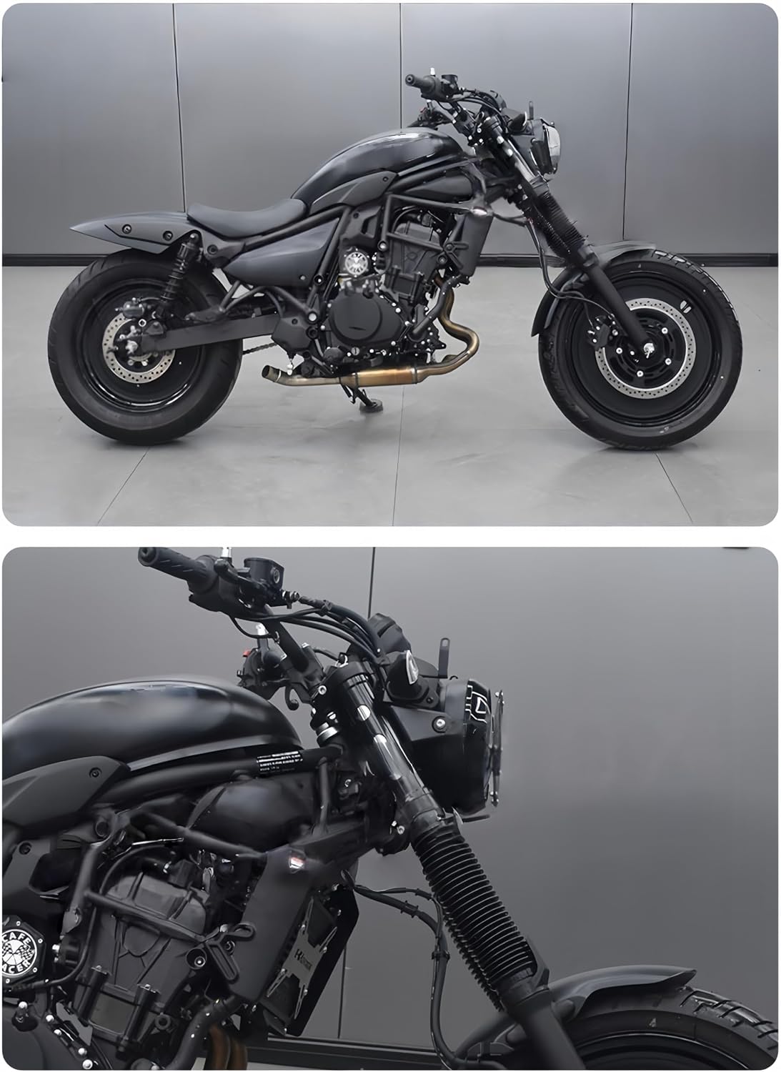 ДЛЯ Eliminator Eliminator se (2023-2026) Защитная накладка на переднюю вилку мотоцикла, Отражающий щиток, Защитная накладка на переднюю вилку мотоцикла, устойчивая к царапинам, Крышка амортизатора передней вилки мотоцикла, гетры (снизу) [Параллельный импорт], фото 4