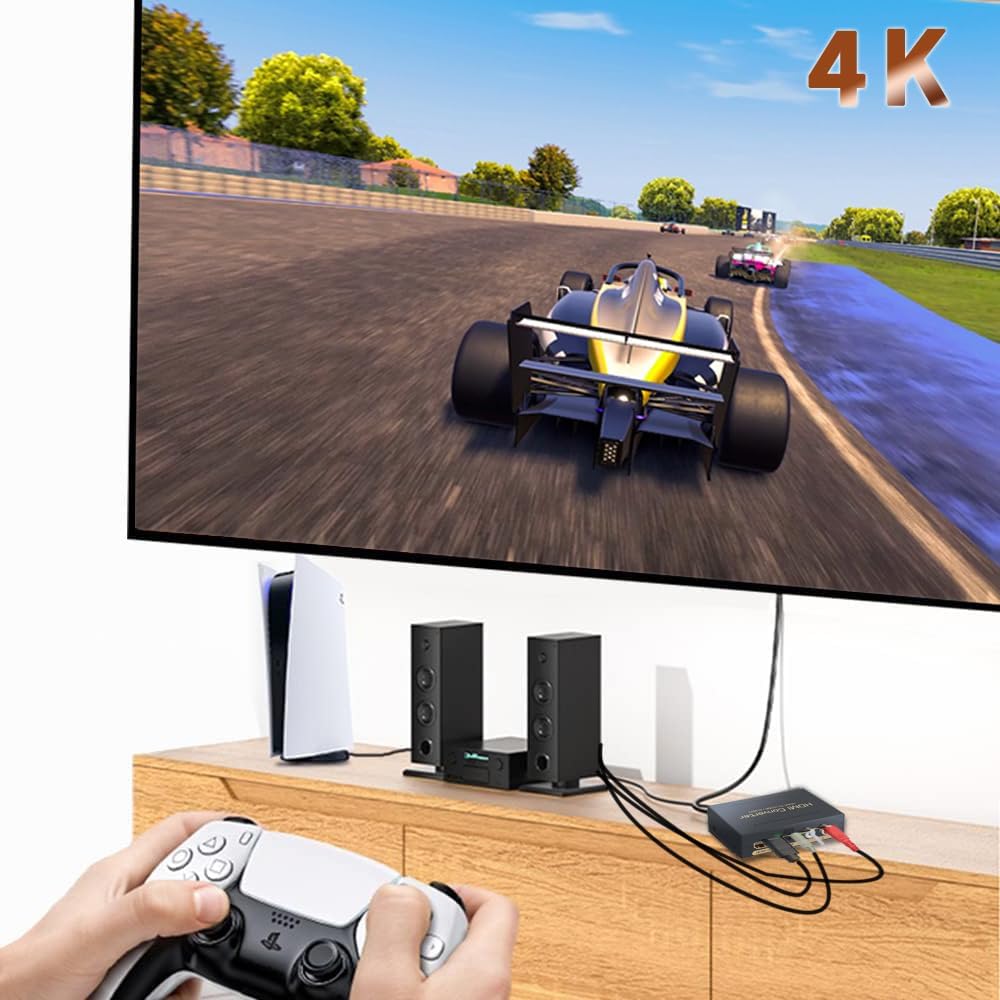 Аудиоразветвитель 4K HDMI, поддерживает HDLR14, ПК, PS4, PS5, Оптический цифровой, Разделение звука, Вход для ПК, Blu-ray, DVD, HDMI, Аудио, Видео разветвитель, SPDIF AUX высокого разрешения, Стерео, Цифровой, Аналоговый звук, фото 3