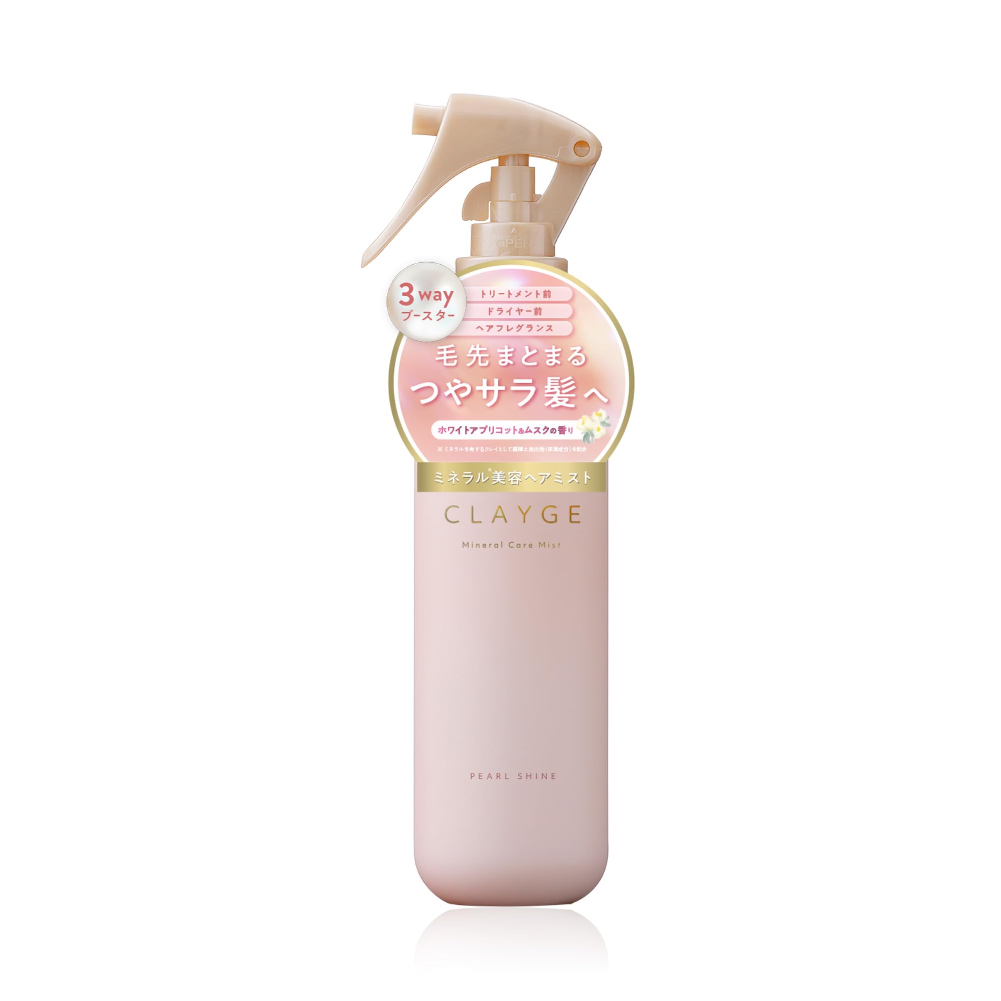 CLAYGE Mineral Care Mist PS 180ml Hair Mist Hair Water Styling Mist, Hair Care White Apricot & Musk