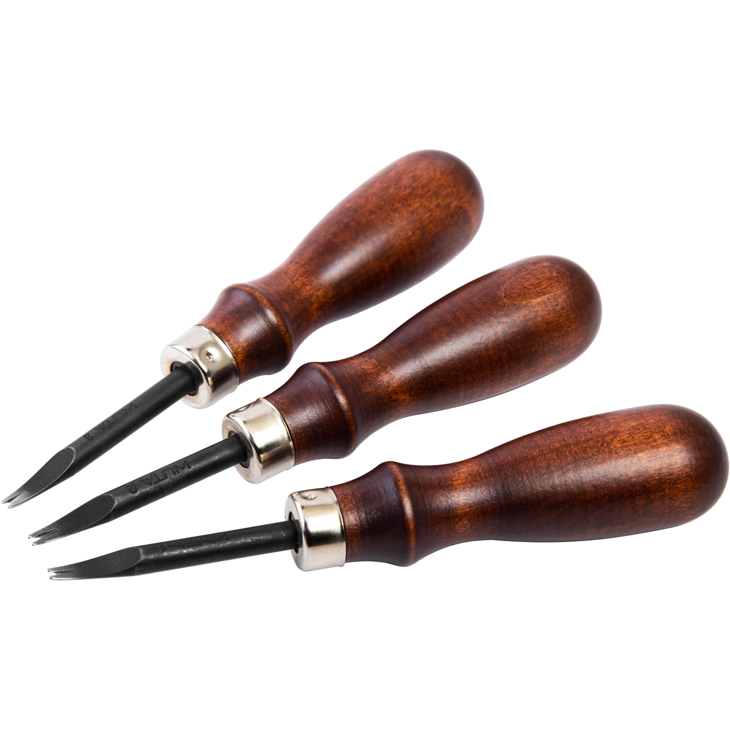 【WUTA】3-Piece Set Edge Trimmer Leather Craft Tools, Stainless Steel Leather Craft Edge Trimmer DIY Craft Tools, Nume Leather Finish 0.8mm+1mm+1.2mm