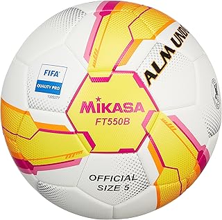 ミカサ(MIKASA) サッカーボール 5号球 全日本大学サッカー連盟(JUFA)公式試合球 日本サッカー協会検定球 ALMUNDO(アルムンド) 貼り イエロー/ピンク FT550B-YP-FQP-JUFA 推奨内圧0.900(kgf/㎠)