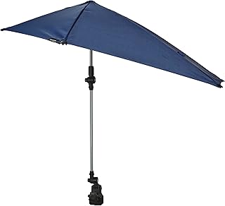 スポーツブレラ (Sport-Brella) パラソル ワンタッチ 紫外線カット 晴雨兼用 日傘 直径最大137cm UVカット スポーツ観戦 ベビーカー アウトドア ゴルフ用 釣り ミッドナイトブルー 【日本正規輸入品】