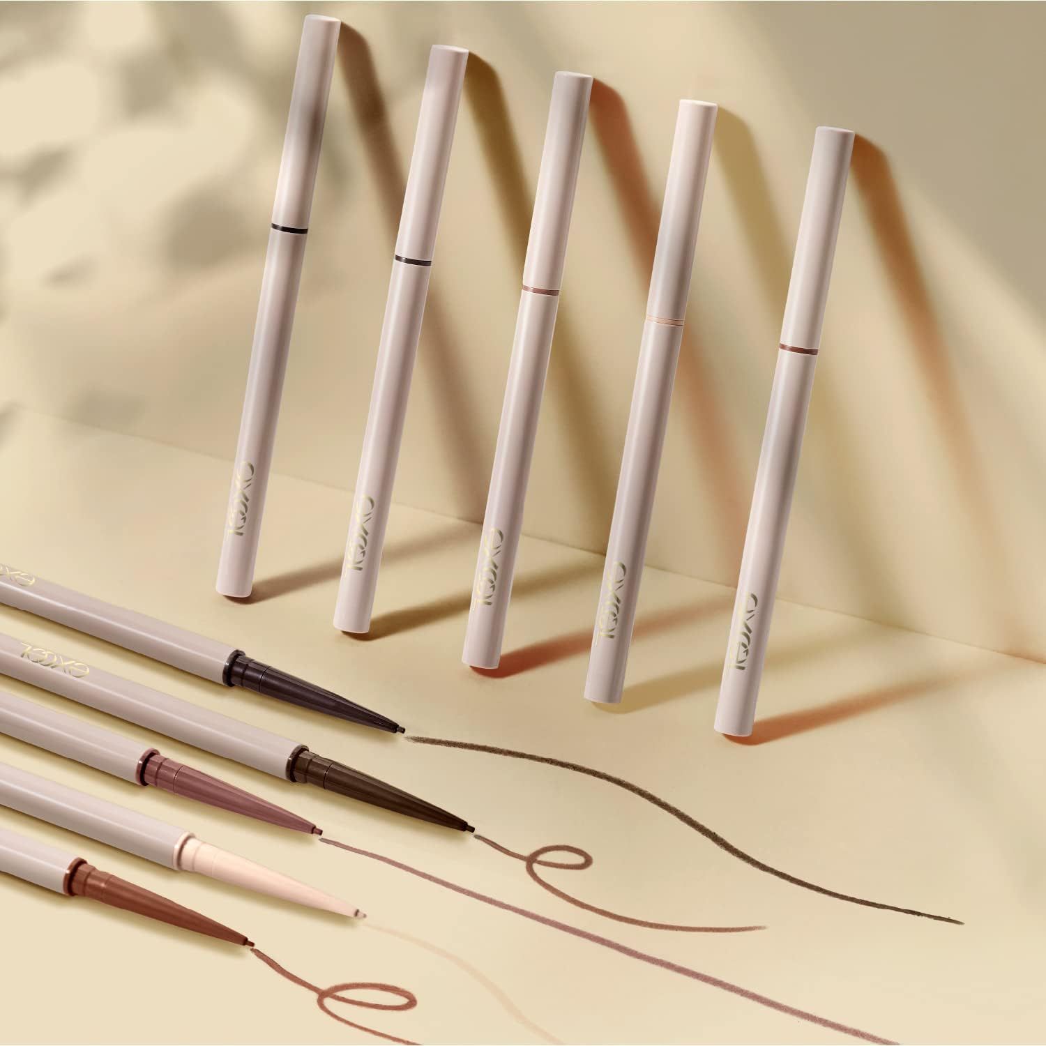 excel (Эксель) Nuance Full Pencil Liner NP02 (шоколадный) Подводка-карандаш для глаз Eyeliner, фото 5