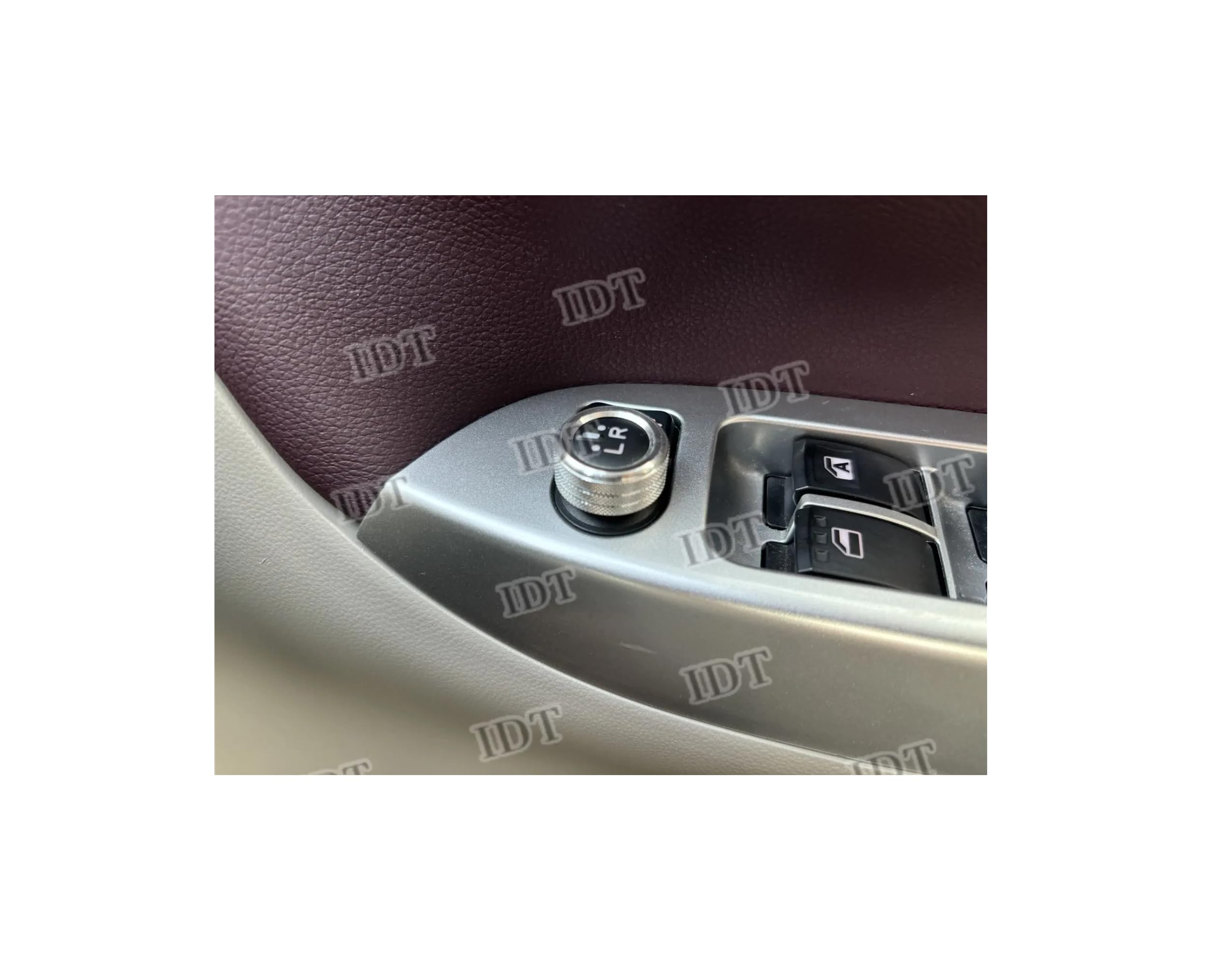 IDT Daihatsu Cast Door Mirror Adjustment Aluminum Ring Garnish Interior Custom Parts with Mini Cloth Silver CAST LA250S LA260S
