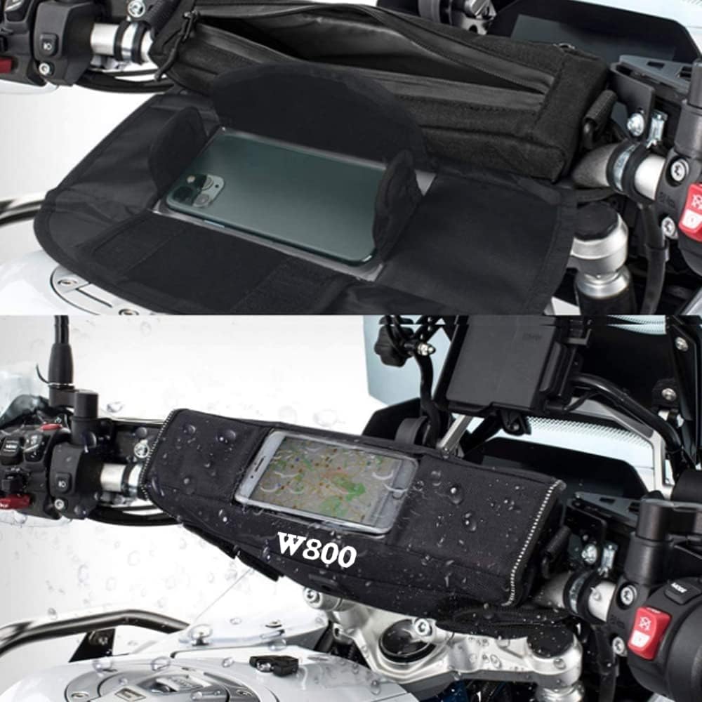 BOFOMTTL2333 Велосипедная сумка W800 Meguro K3 2025 2024 2023 2022 Аксессуары Новая модель Сумки на руль Водонепроницаемая сумка для хранения Сумка на руль Дорожная сумка для инструментов Портативная водонепроницаемая сумка для хранения инструментов (W800) [Параллельный импорт], фото 2