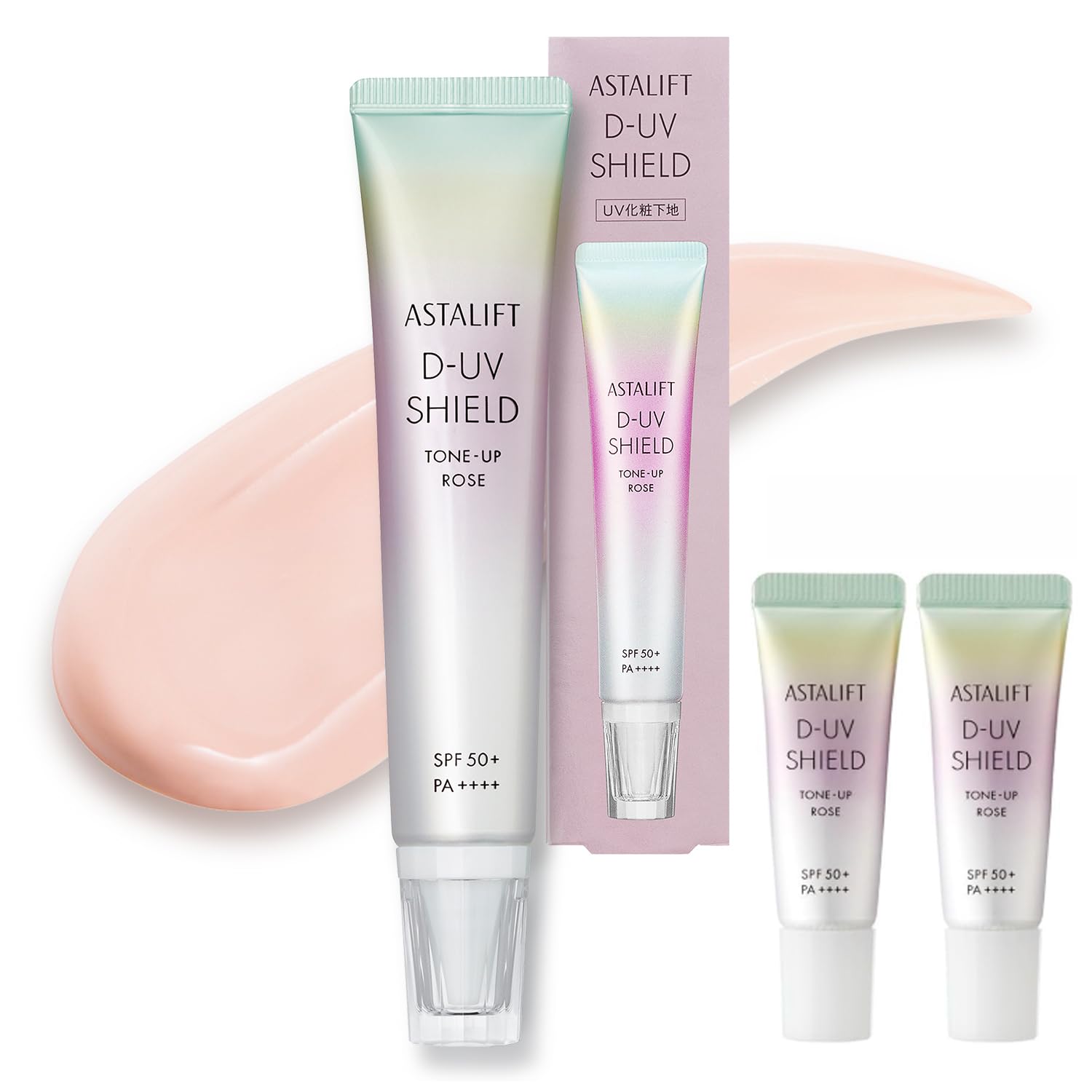 ASTALIFT UV Makeup Base (SPF50+ PA++++) D-UV Shield Tone Up Rose Main Item 30g 【Official Store Limited】 4g Mini 2-piece Set 38g
