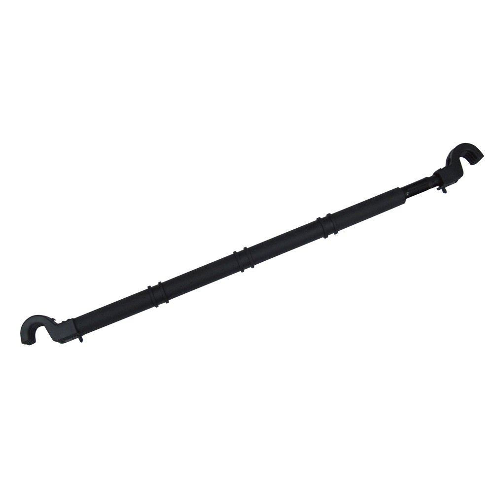 YAC RV-51 Car Slender Multi-Grip Bar Trunk Organizer Dress Cloth Hanger Hook with Rubber Ring Black Universal Single Item