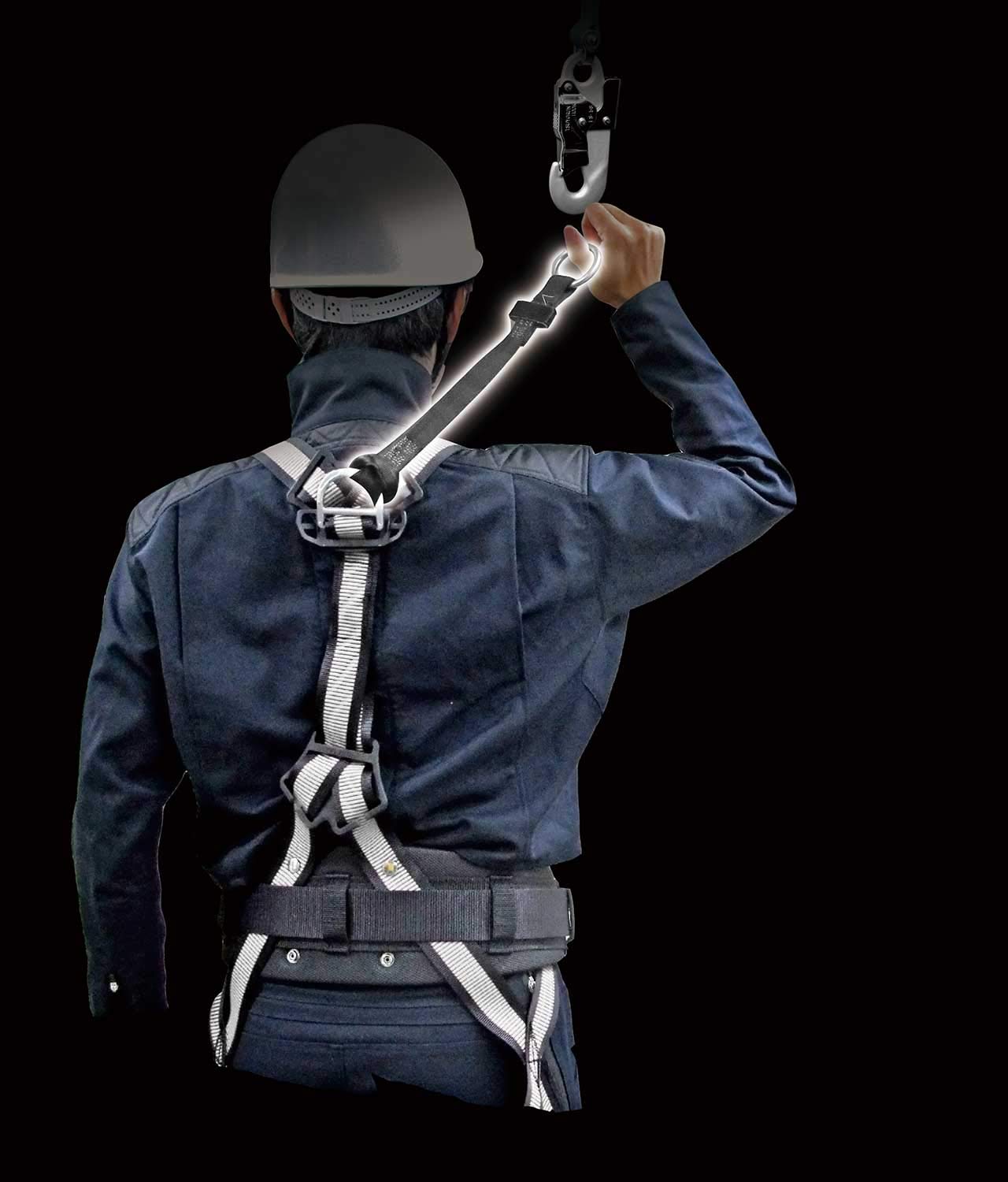 Ремень безопасности Tajima Safety Belt Соединительный ремень с блоком безопасности ABSS крепится к плечевому ремню с помощью боковой молнии, фото 3