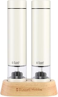 【公式】【2026年モデル】Russell Hobbs ラッセルホブス 電動ミル ソルト&ペッパー ミニ ホワイト 7935JP-WH 3ヶ月延長保証 黒胡椒 岩塩 片手操作 結婚祝い プレゼント ギフト キッチン家電 シンプル ナチュラル