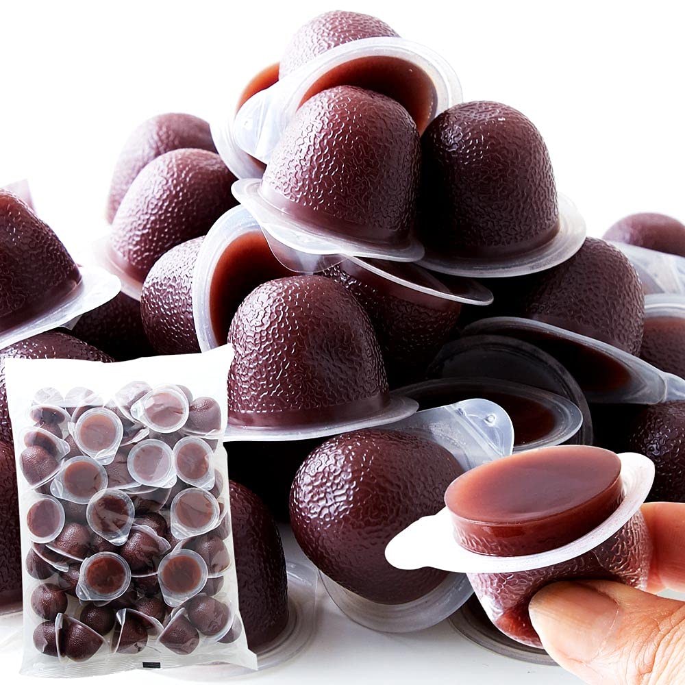 Natural Living Bite-sized Mini Mizu Yokan (50 pieces) Single bite size Japanese sweets Water yokan Value pack Sweet bean paste Smooth red bean paste (Azuki beans)