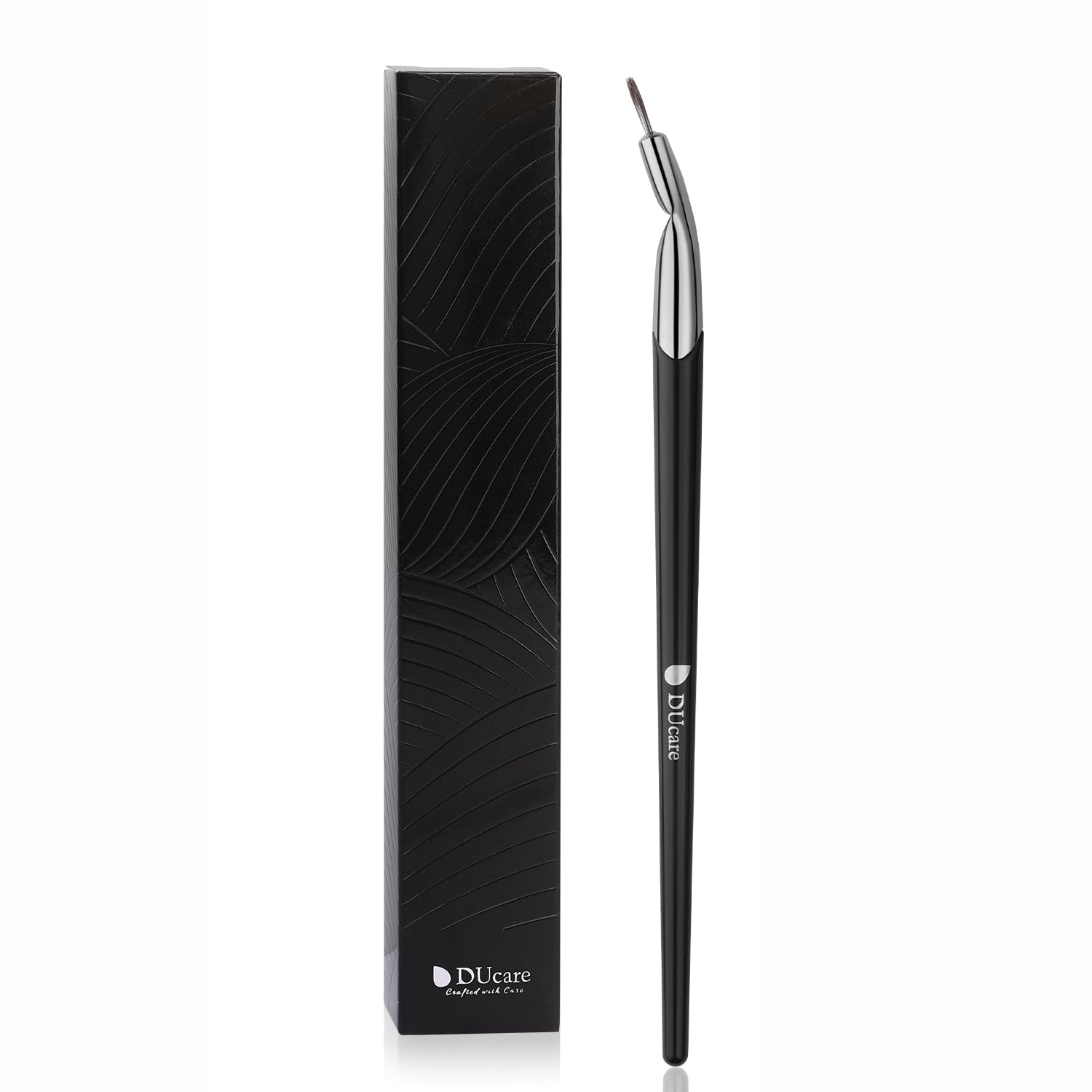 DUcare Makeup Brush Eyeliner Brush Ultra-fine Tips Angled Bend Design Precision Eyeliner Brush Makeup Brush Oblique Skin-friendly Easy to Use Soft 0.03mm Ultra-fine Bristles V04 Eyeliner Brush V04