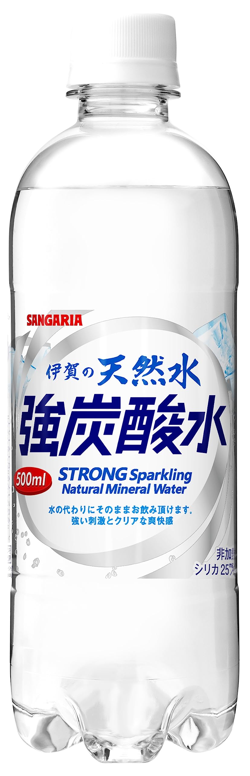 Sangaria Igano Natural Water, Strong Carbonated Water, 16.9 fl oz (500 ml), 24 Bottles Standard Product 500 ml (x 24)