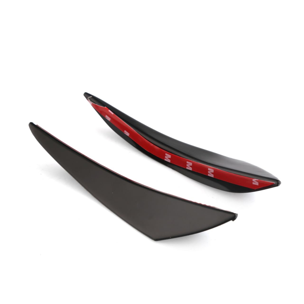 ABOOFAN Universal Canard Bumper Guard Car 6-Piece Set Lip Spoiler Aero Parts Protector Scratch Protection Dress-Up Custom Accessory Black