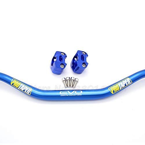PROTAPER Handle PRO Taper Pack Fat Bar 1-1/8" Dirt Pit Bike Motocross Motorcycle Handlebar 810mm Length 28mm PRO Aluminum (Color: Blue Two pieces)