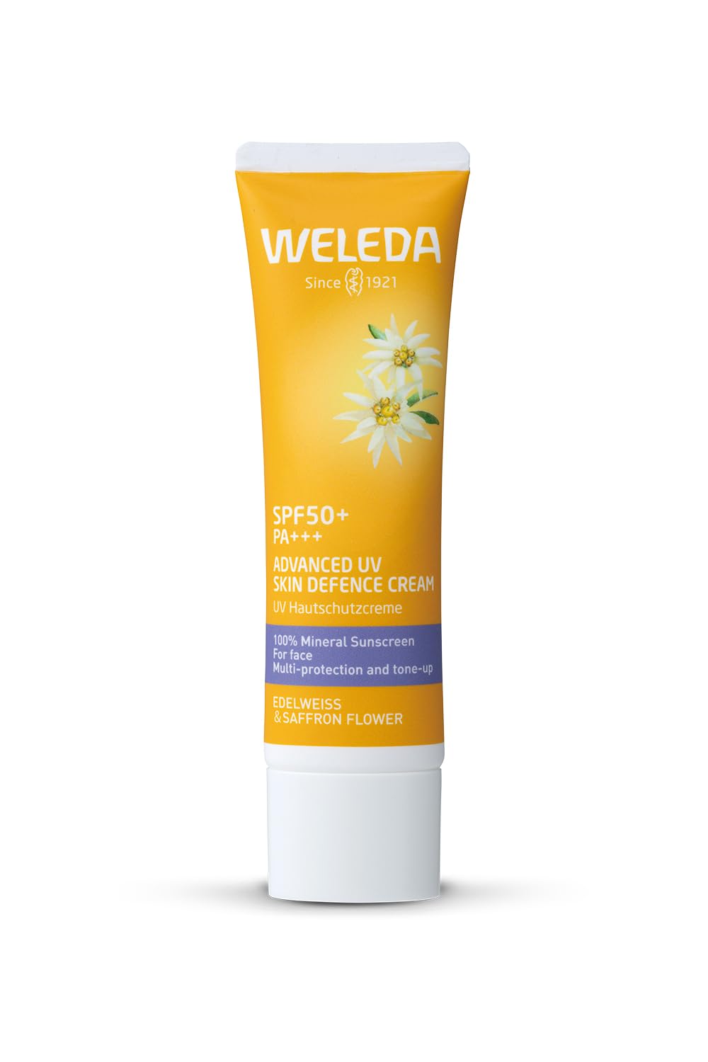 【Official】【Japan Developed Product】 Weleda Edelweiss UV Barrier Cream 2 fl oz (60 ml) SPF50+ PA+++ Sunscreen, For Face/As a Makeup Foundation/Non-Chemical/Sensitive Skin/Skin Care/Large Capacity Face 60mL