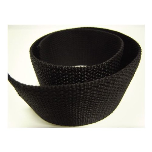 PP Belt, Col.19 Black, 0.06 inch (1.6 mm) Thick, 2.0 inches (50 mm), Width 19.7 inches (50 cm), Sold in Units of 19 Sold in 50cm increments
