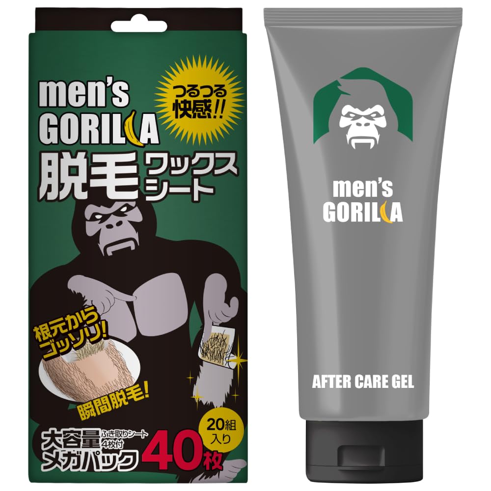 Men's Gorilla Wax Removal Sheet & Aftercare Gel, Moisturizing Gel, Men's, Skin Care, After Shave, All-in-One Rough Skin Care, Skin Care, For Men, Mens, Mustaches, Mustaches, Mustaches, Mustaches