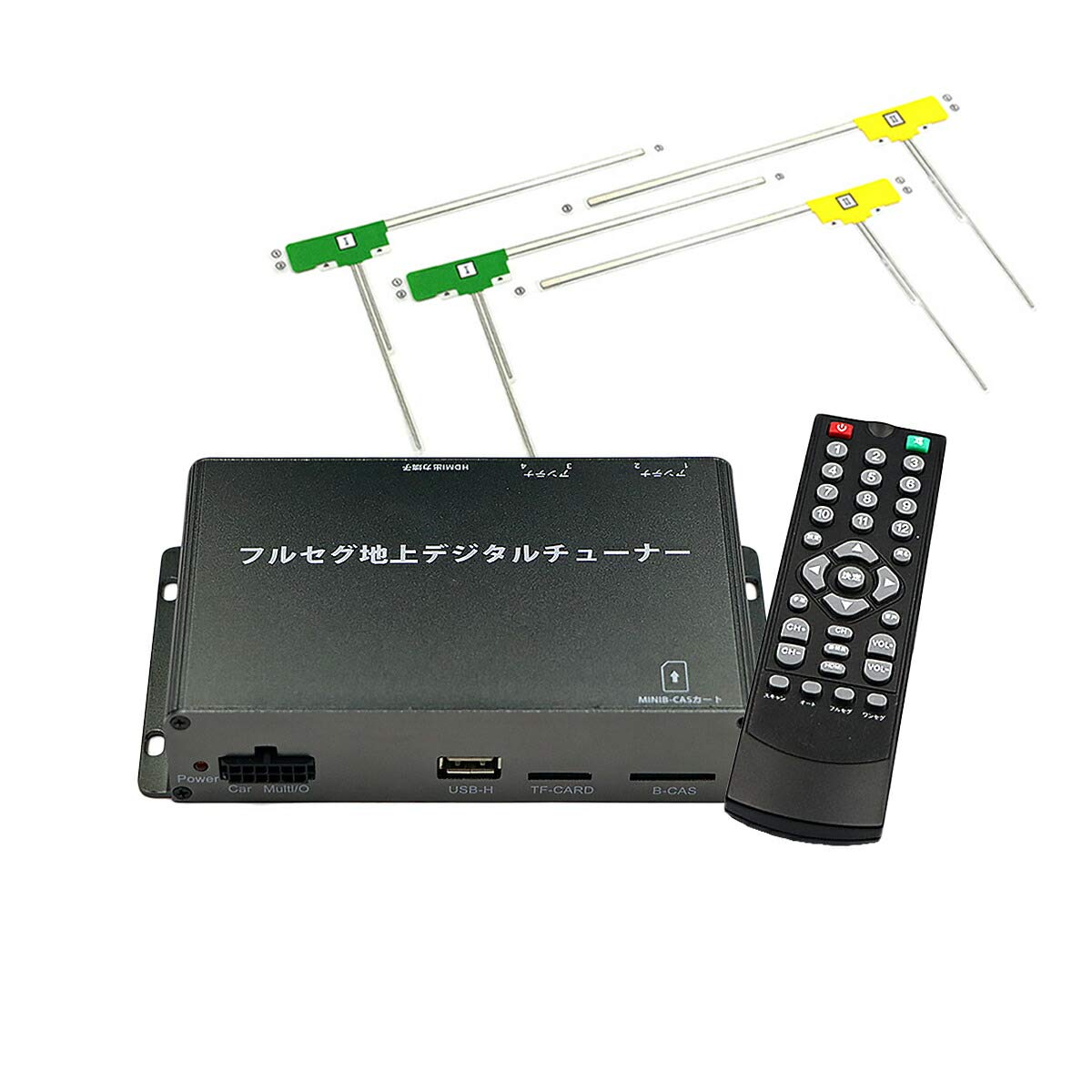 .A「SMA4X4TUNER」高精細度 地デジチューナー フルセグ HDMI 4x4 4チューナー4アンテナ 高性能 miniB-CASカード付き SMAチューナー