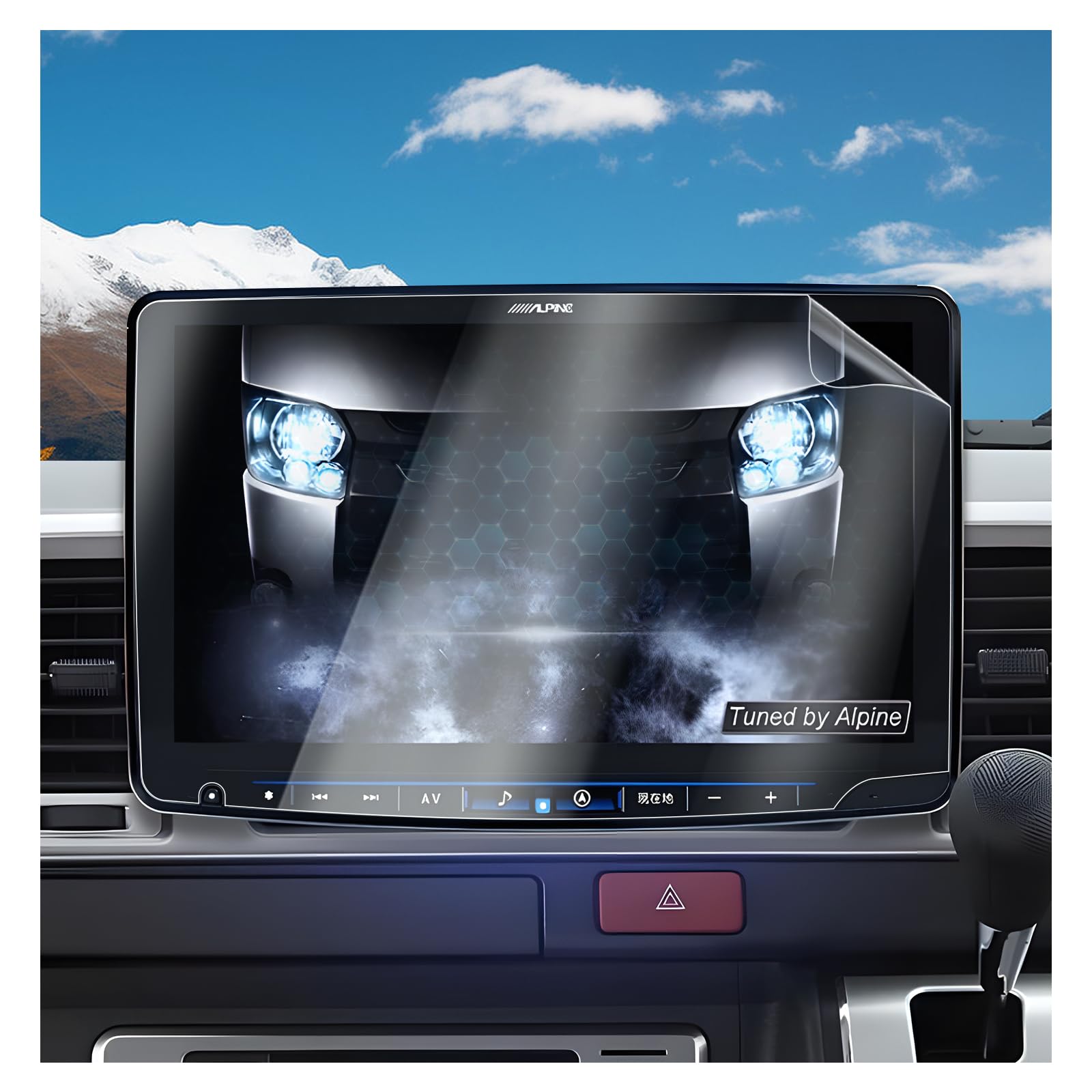 [Set of 2] Alpine High Ace 200 Series Car Navigation Film, Big X11 XF11NX XF11NX2S Navigation Film, 4H, Nano Film, High Sensitivity, Easy Installation, Scratch & Fingerprint Prevention, Car Accessories, Custom Interior Parts 11" "Alpine Big X11 XF11NX XF11NX2S" Nano