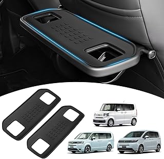 Mozan ホンダ ステップワゴン RP系 ホンダ N-BOX カスタム JOY JF5/6 JF3/4 フリード GT系 GB系 シートバックテーブルマット パーソナルテーブルマット 保護カバー 滑り止め 汚れ防止 傷防止 凹凸加工 インテリア 内装パーツ アクセサリー 2枚セット (ブラック)