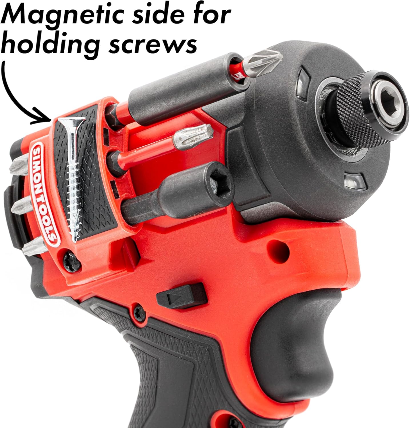 Магнитный держатель бит Simon Tools для ударной отвертки и дрели Milwaukee M12 Fuel Surge - Вмещает 6 бит, фото 3