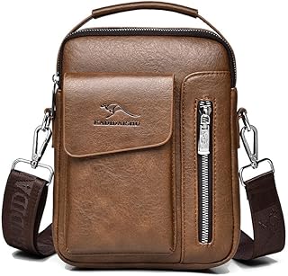 Ｗｈａｔｎａ ワンショルダーバッグ メンズ 3way 斜め掛け ボディバッグ 胸バッグ 手提げバッグ セカンドバッグ 手持げバッグ 厚手PUレザー カジュアル フォーマル ビジネス 通学 通勤 肩掛けバッグ A803