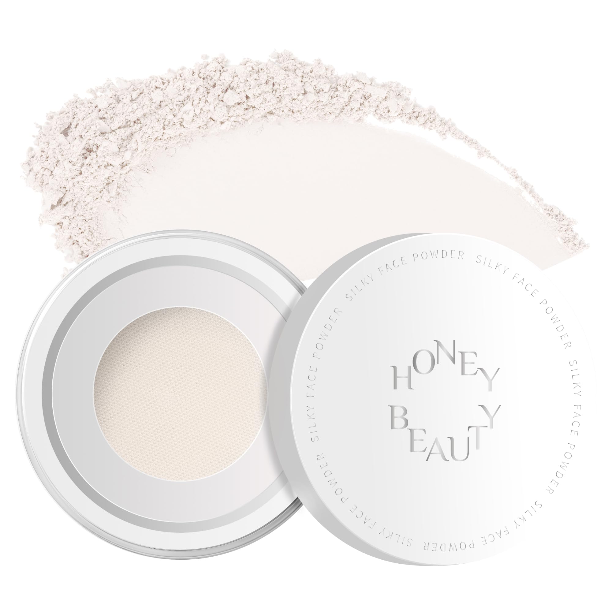 Silky Face Powder (01 White) Pressed Powder, Loose Powder, Fine Particles, Unevenness, Pore Cover, Sebum Adsorption, Skin Tone Correction, Dullness, Transparency, Smooth & Shiny