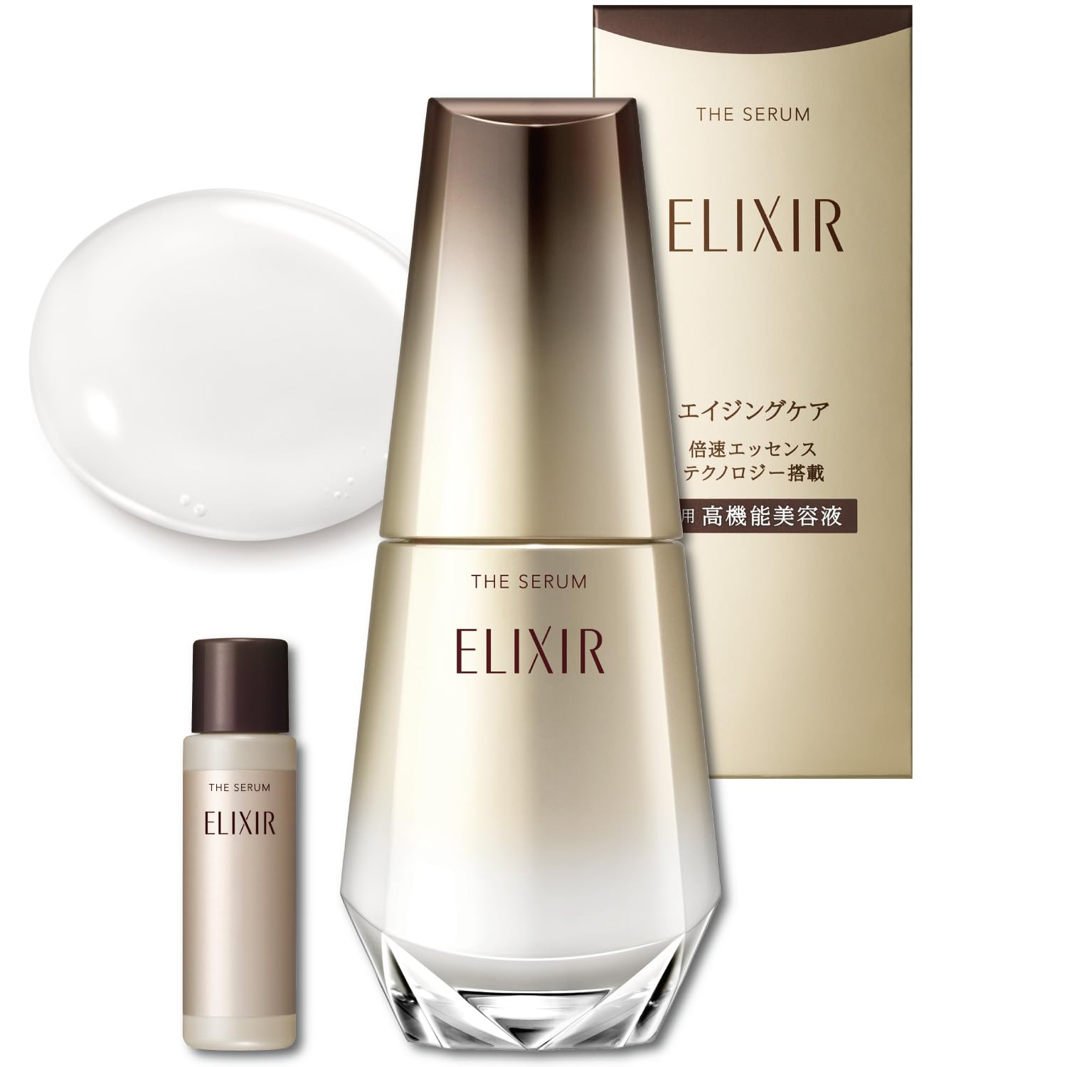 ELIXIR Elixir The Serum 1.7 fl. oz. + 0.2 fl. oz. (50mL + 5mL) Over-the-counter Product Beauty Serum Tranexamic Acid Firmness Moisture Anti-Aging Care Superior Shiseido 【Amazon.co.jp Exclusive 増量品 Main unit