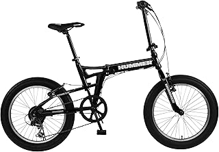 HUMMER(ハマー) FDB206FAT-BIKE 20インチ 極太3.0タイヤ 折りたたみ式 迫力ある自転車 シマノ製6段変速/前後Vブレーキシステム 13284