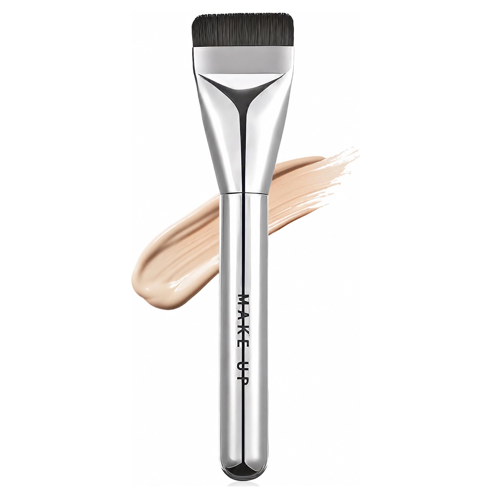 Spatula Foundation Brush Flat Design for Liquid Cream Foundation Thin High Adhesion Uniform Finish Base Makeup Brush for Beginners 1 Brush 01# 1 x Brush