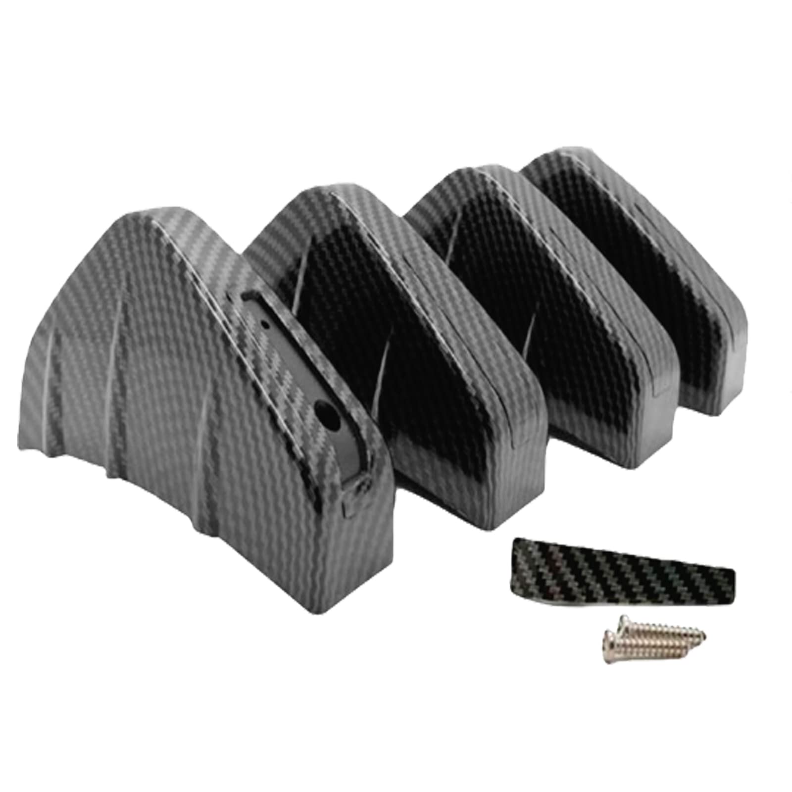 S.fields.inc Car Universal Rear Diffuser 4pcs Rear Bumper Spoiler with Mounting Screws Aero (Carbon)