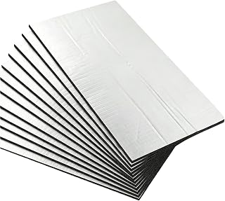 車用デッドニングシート 厚さ 5mm 10mm 防音 断熱 保温 遮熱シート 1m×10m/1m×5m/1m×3m/1m×2m/50×30cm12 枚入 車内騒音低減 エアコン省エネ DIY 簡単施工 カー用品 (50cｍ×30cｍ 12枚 5mm)