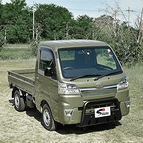 Защитная накладка на бампер HELIOS Hijet серии S500 Матово-черная с полозьями U-образной формы, передняя накладка на решетку радиатора, фото 5