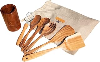 S'more (スモア) Kitchen tools 7set キッチンツール セット 調理器具 木製 天然チーク材 クッキングツール 7点セット ベージュ FREE