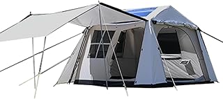DRASOUL ワンタッチ テント 4人-6人用 ‎ロッジ型 パークテント 前室側室あり 設営簡単 自立式 2重層 UPF50+ 耐水圧2000mm 初心者向け 屋敷型テント キャンピング キャンプ アウトドア ファミリー 公園 収納袋付き