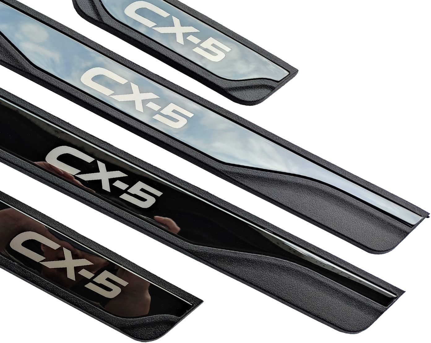 Защитные накладки на пороги дверей для Mazda CX-5 (CX5) 2013–2025, 4 шт., из нержавеющей стали и ABS-пластика, фото 7