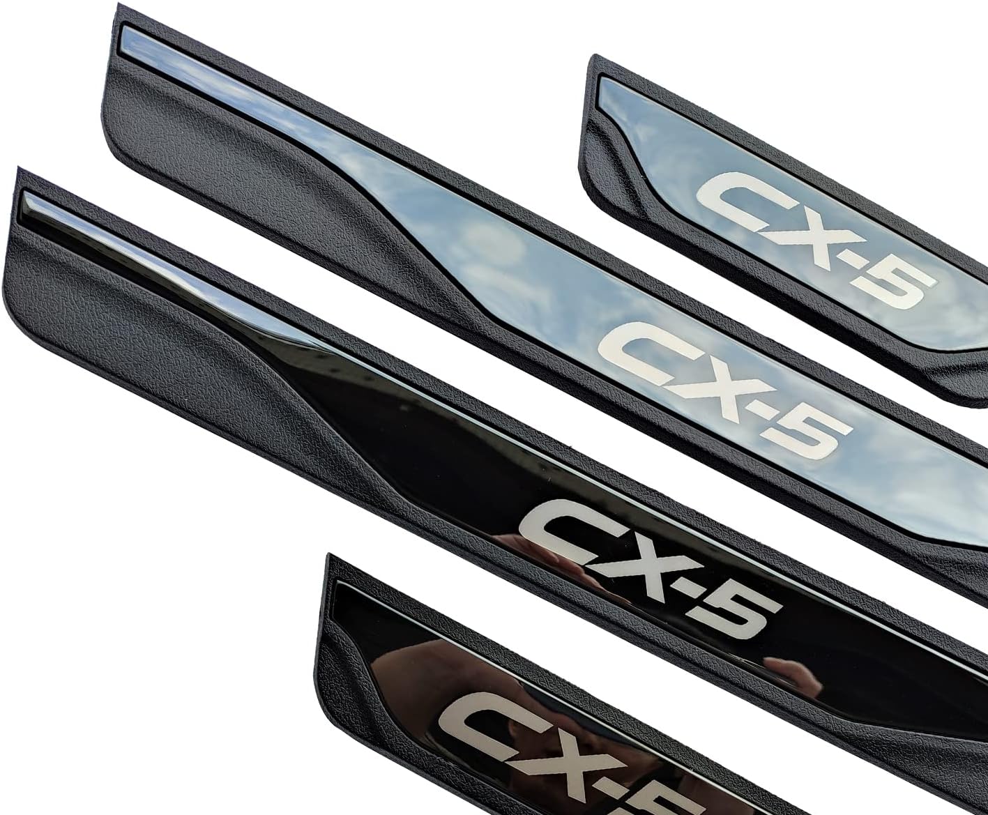 Защитные накладки на пороги дверей для Mazda CX-5 (CX5) 2013–2025, 4 шт., из нержавеющей стали и ABS-пластика, фото 8