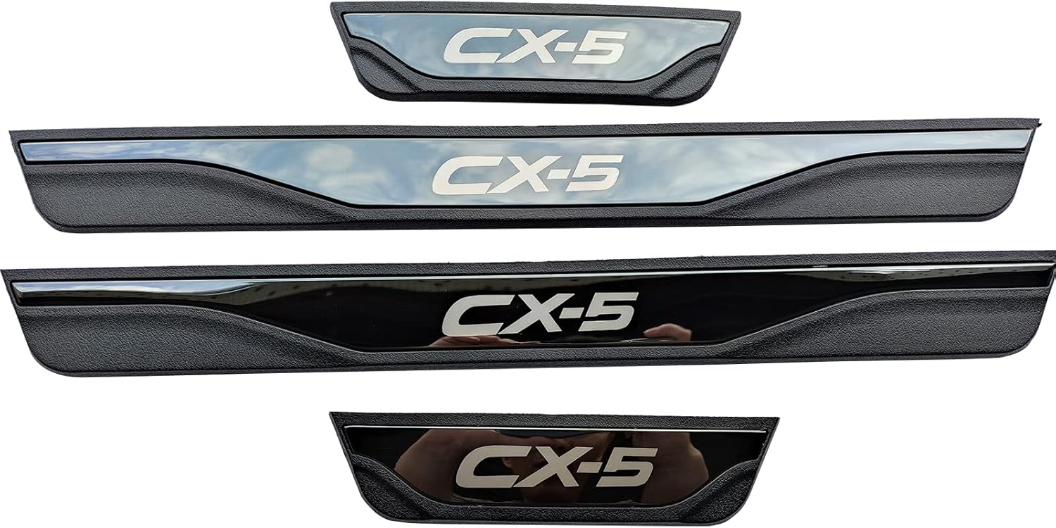 Защитные накладки на пороги дверей для Mazda CX-5 (CX5) 2013–2025, 4 шт., из нержавеющей стали и ABS-пластика, фото 9