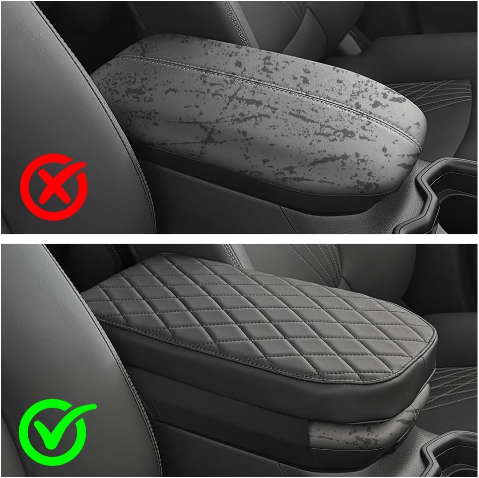 Совместимый чехол / накладка для центральной консоли Toyota rav4 2019 2020 2021 2022 2023 2024 2025 Коврик для подлокотников Toyota RAV4 из синтетической кожи, эргономичная подушка для поддержки, защита консоли, водонепроницаемый, износостойкий, устойчивый к царапинам, фото 8