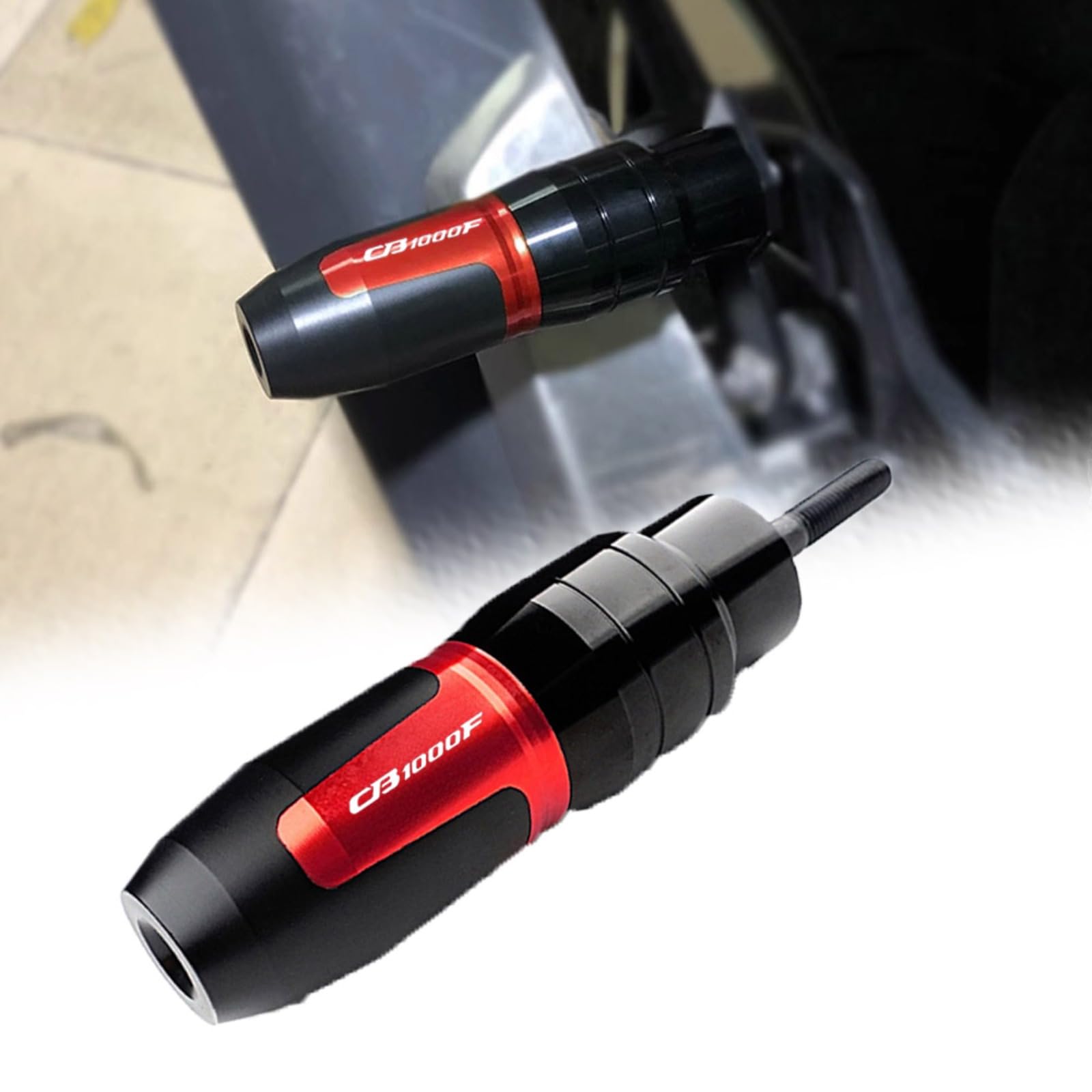 FOR CB1000F CB 1000F CB1000F 2025 2026 Motorcycle Exhaust Drop Prevention Rod, CNC Engine Collision Exhaust Slider Prevent Collision Protector Engine Slider (Red)
