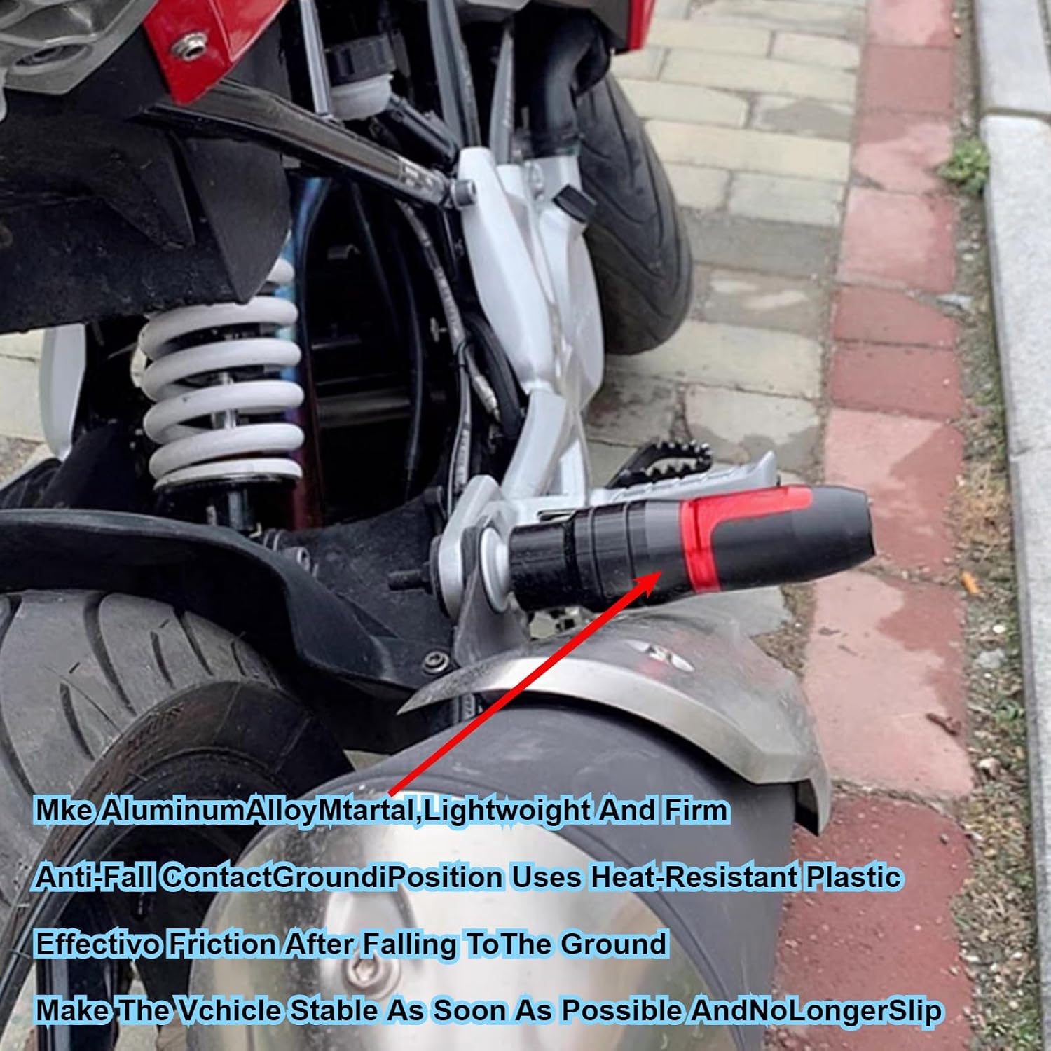 ДЛЯ CB1000F CB 1000F CB1000F 2025 2026 Мотоциклетный стержень для предотвращения падения выхлопных газов, ползунок для предотвращения столкновения двигателя с ЧПУ (красный), фото 5