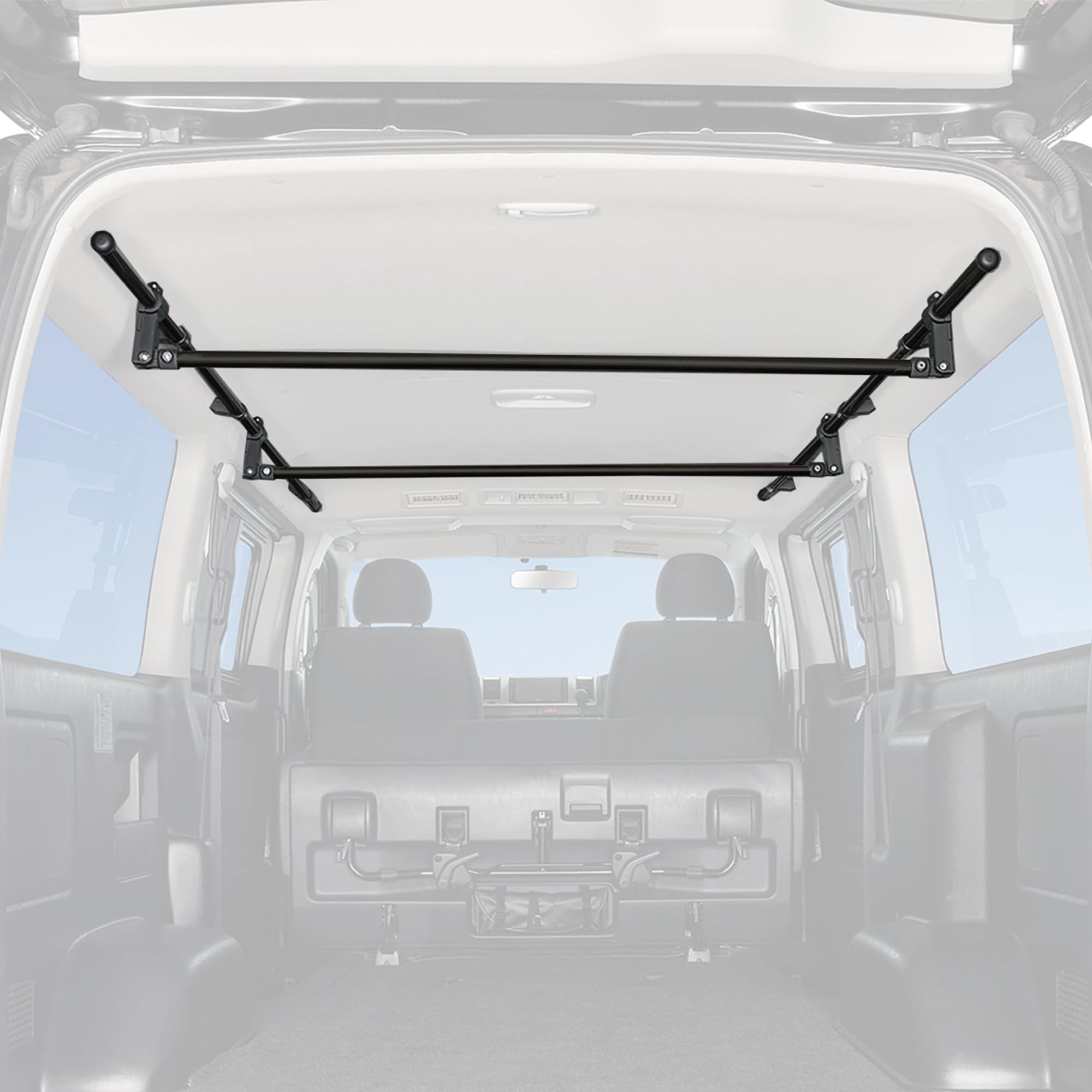 【セット買い】 カーメイト(Carmate) 車内 収納 クロスライド 【サイドバー & ハンガーバーセット】 ブラック 左右2本入り 車内積載 ハイエース レジアスエース NV350キャラバン キャラバン 専用 業務用 車中泊 キャンプ アウトドア NS122BK + NS105BK 【セット】サイドバー&ハンガーバー ハイエース/キャラバン用 ブラック